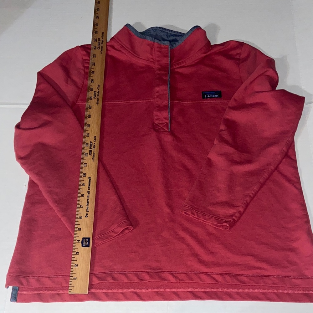 L.L. Bean Womens XL Petite Coral Half-button up Pullover